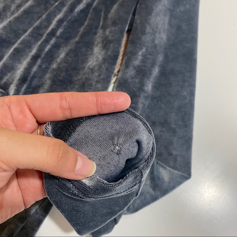 Cupio gray velour velvet sweatshirt sweater Sz m - Picture 13 of 13
